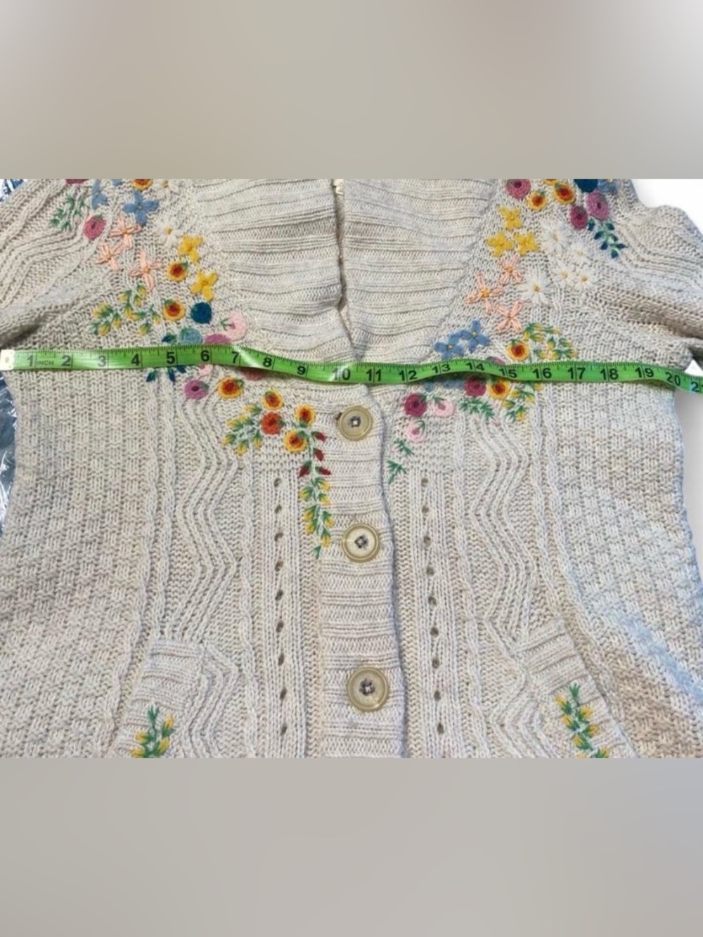 RARE! Anthropologie “Far Away From Close” Embroidered Cardigan - Picture 10 of 11